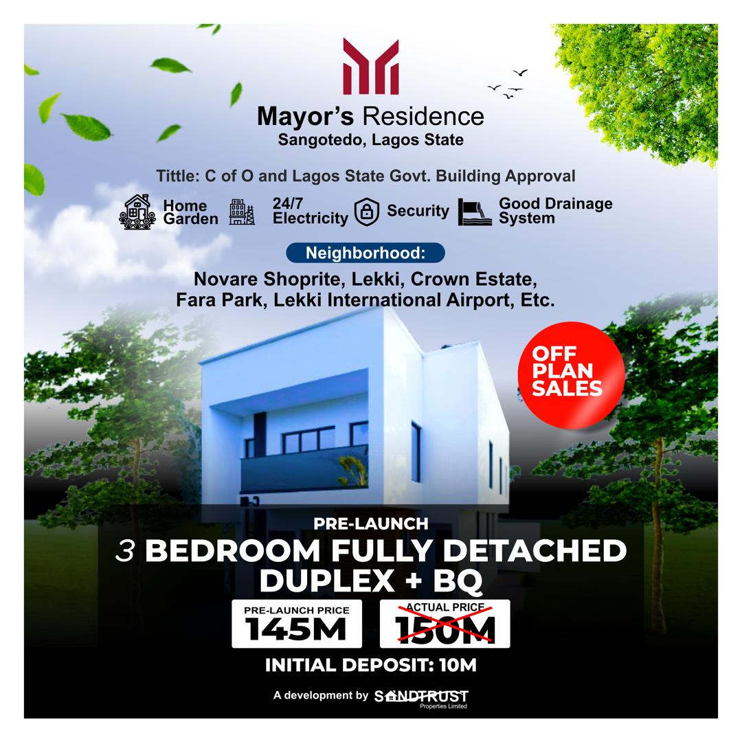 Own a Premium Home at Mayor’s Residence, Sangotedo – Pre-Launch Offer Now Available
